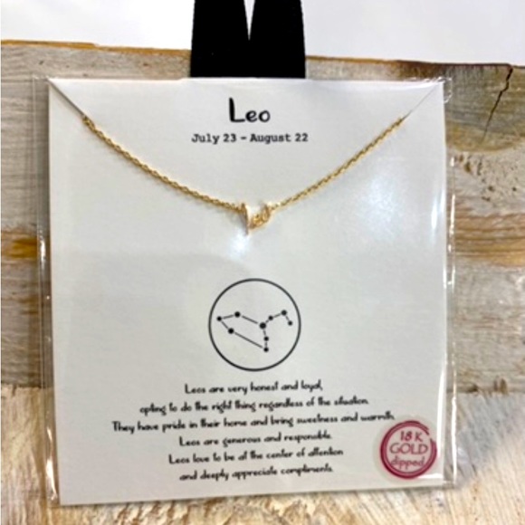 🧡 18karat gold LEO horoscope necklace NWT Perfect Condition - Picture 1 of 3